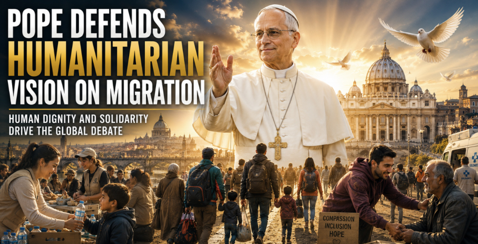 POPE DEFENDS HUMANITARIAN VISION ON MIGRATION